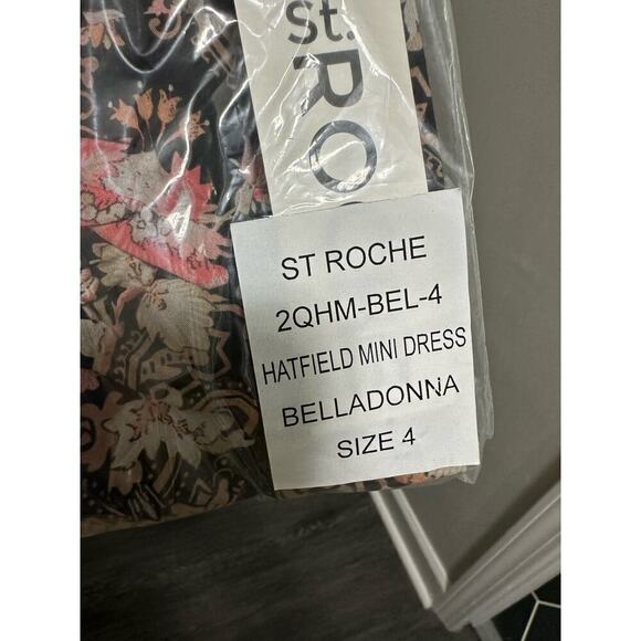 ST. ROCHE Hatfield Mini Dress in Belladonna Print Size 4 - Picture 4 of 5